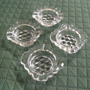 Fostoria American Glass Stacking Ashtrays (4)